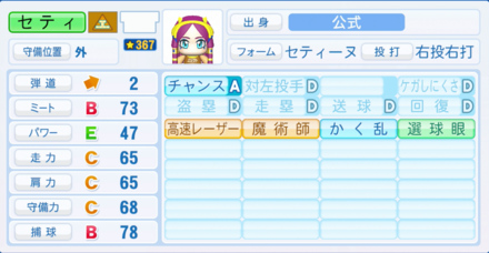 セティーヌのステータス画像