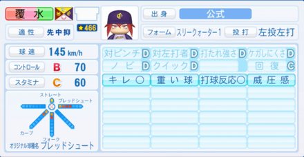 覆水武明のステータス画像