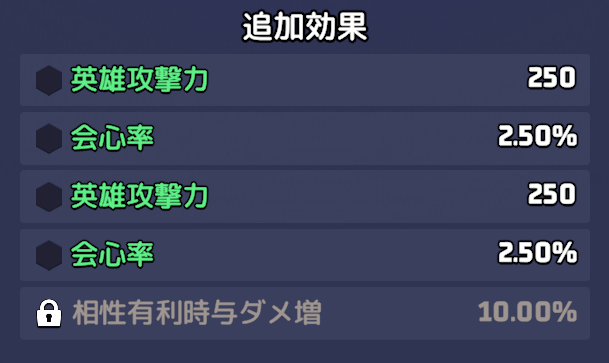 UR装備をランクアップさせると追加効果を獲得