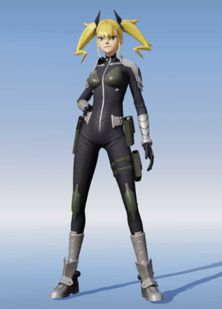 四ノ宮キコル：防衛隊スーツ画像