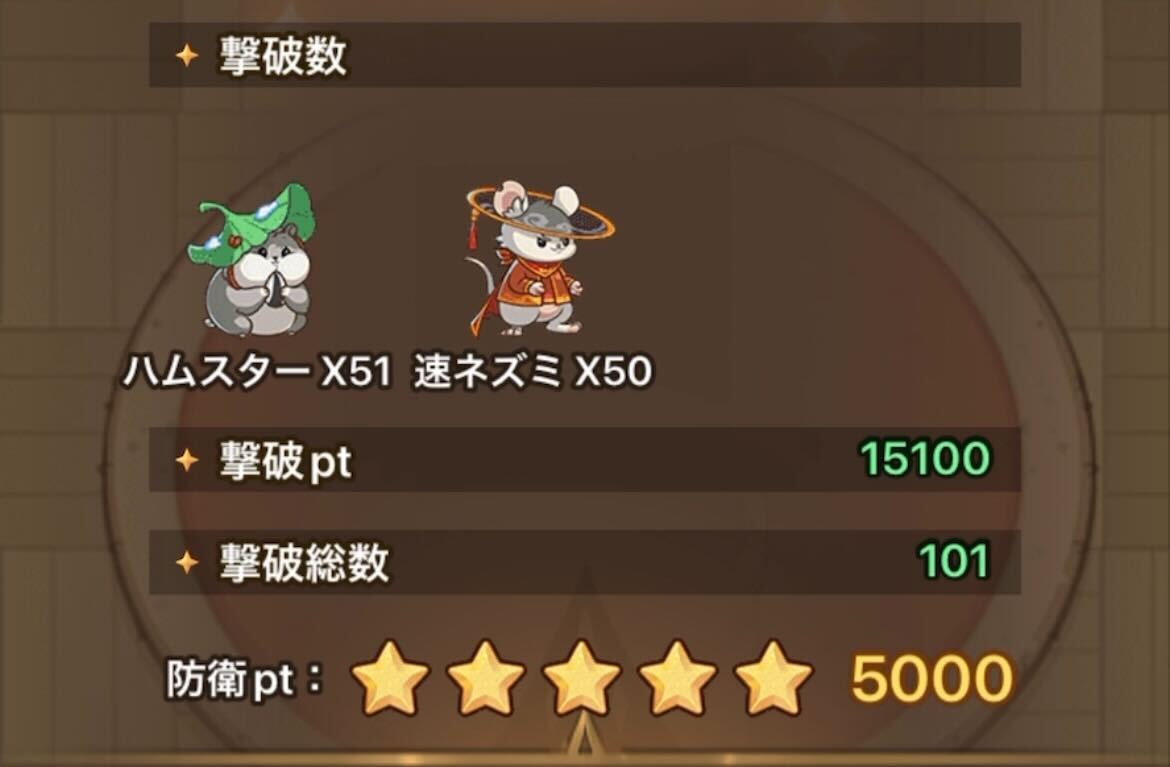 防衛ポイントを残すことでスコアがアップする