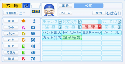 六角錬治のステータス画像