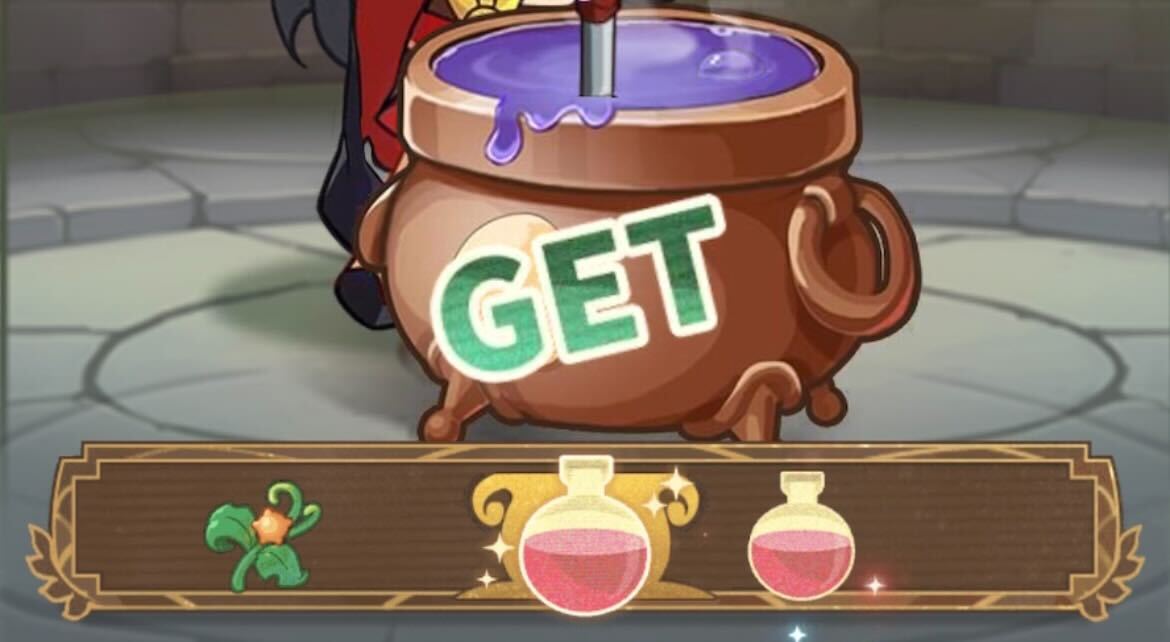 出現した素材をタップして獲得する