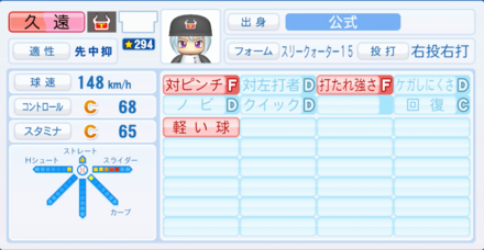 久遠ヒカルのステータス画像