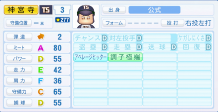 神宮寺光のステータス画像