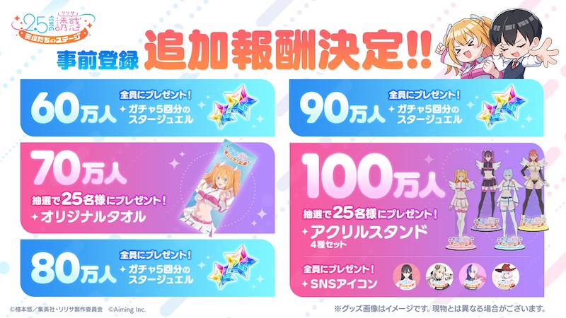 リリステ 事前追加報酬