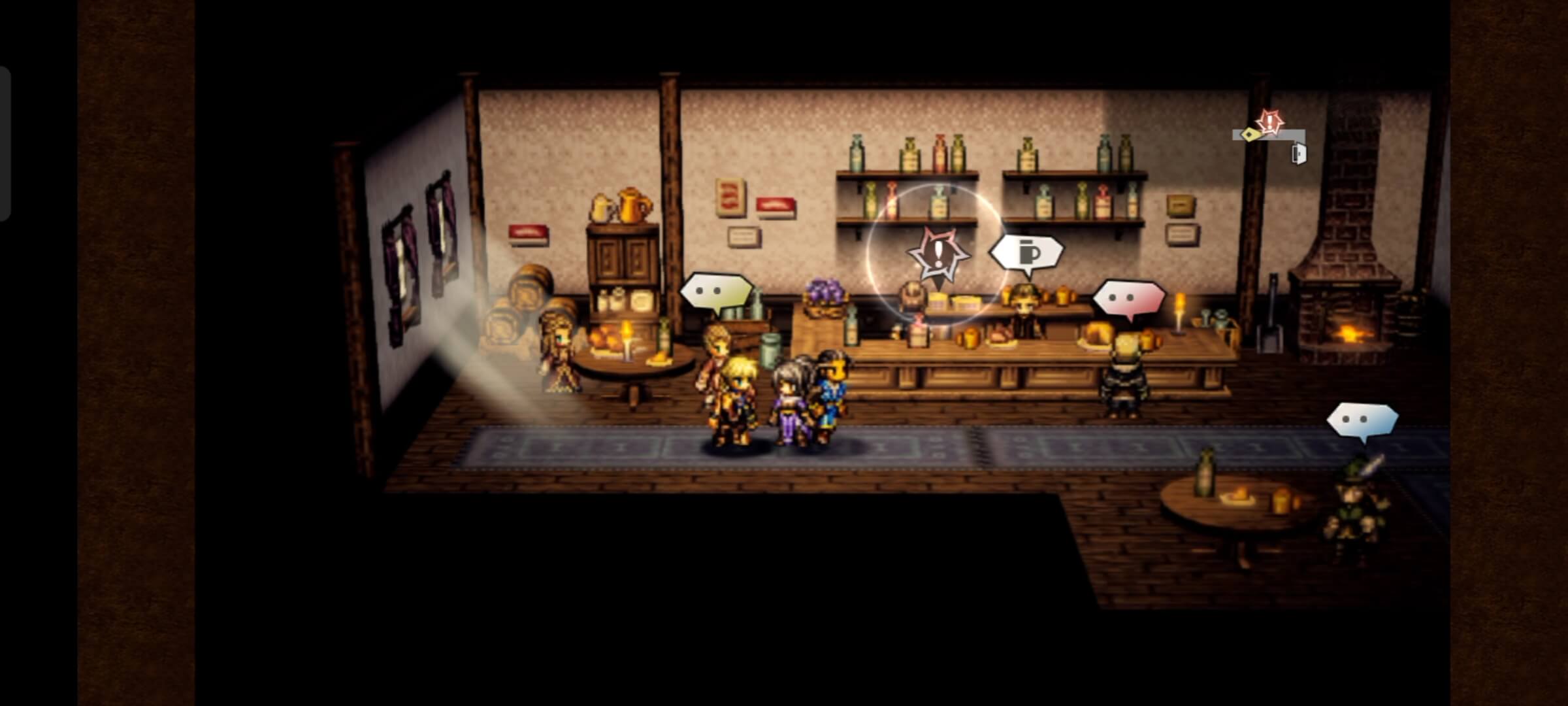 エンバーグロウの酒場でクエストを受注