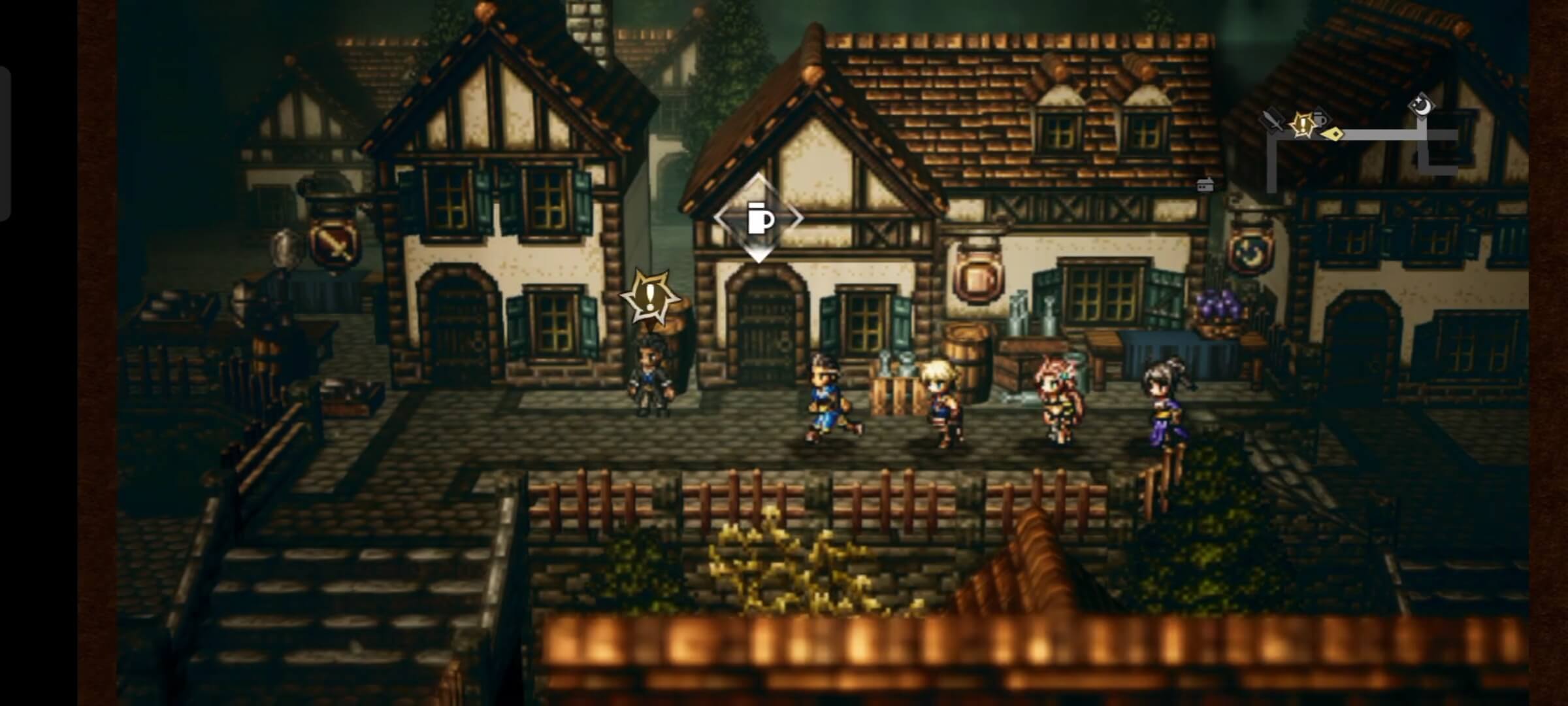 ヴァローレの酒場前でクエスト受注