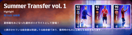 サマートランスファー第1弾(08/08)画像
