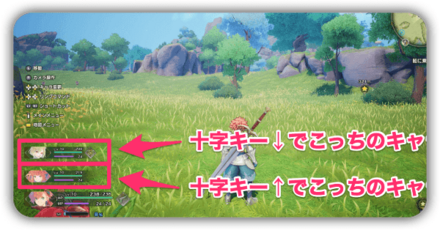 キャラチェンジのやり方