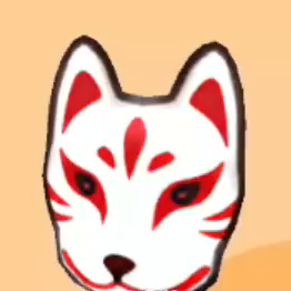 キツネのおめん画像