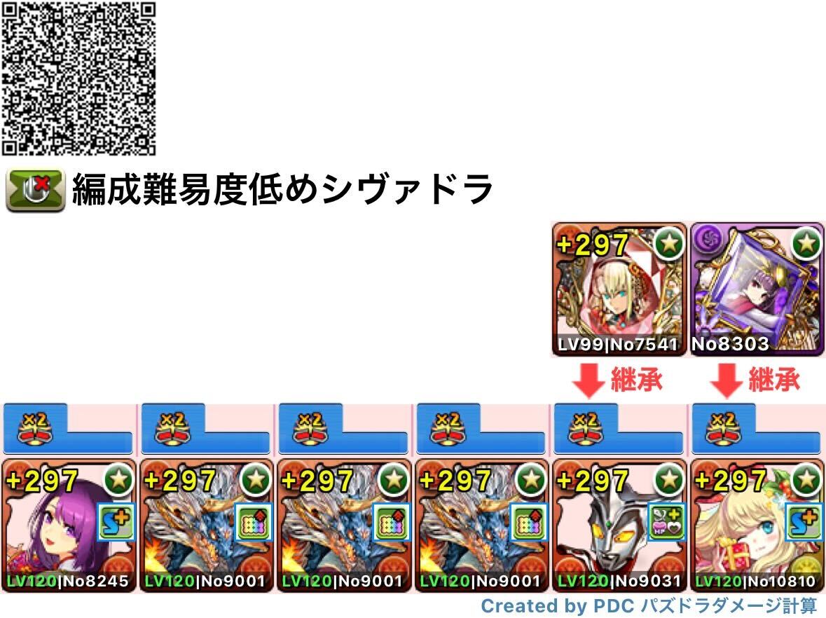 編成難易度低めシヴァドラ