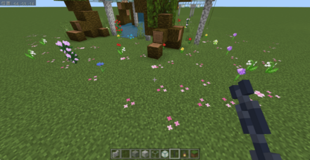 地面に花を植える