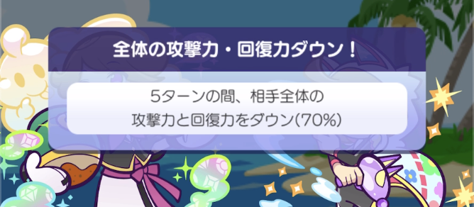 攻撃力＆回復力ダウン