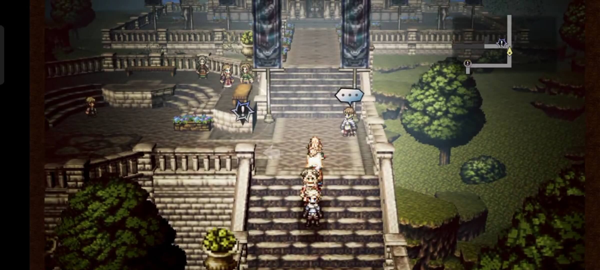 広場の東側でクエストが受注できる