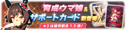 新育成ウマ娘とサポカが登場