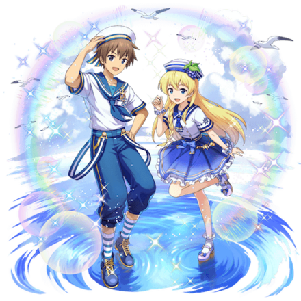 オセロニアの［夢の浜辺］カズマ＆アイリスの画像