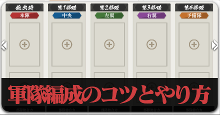 軍隊編成のコツとやり方のボタンリンク