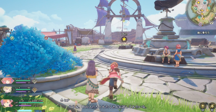 噴水近くでイベント