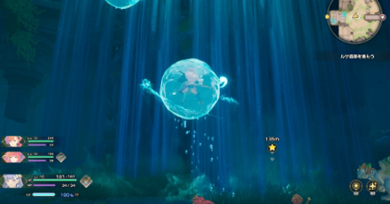 水玉を操作して上に進む