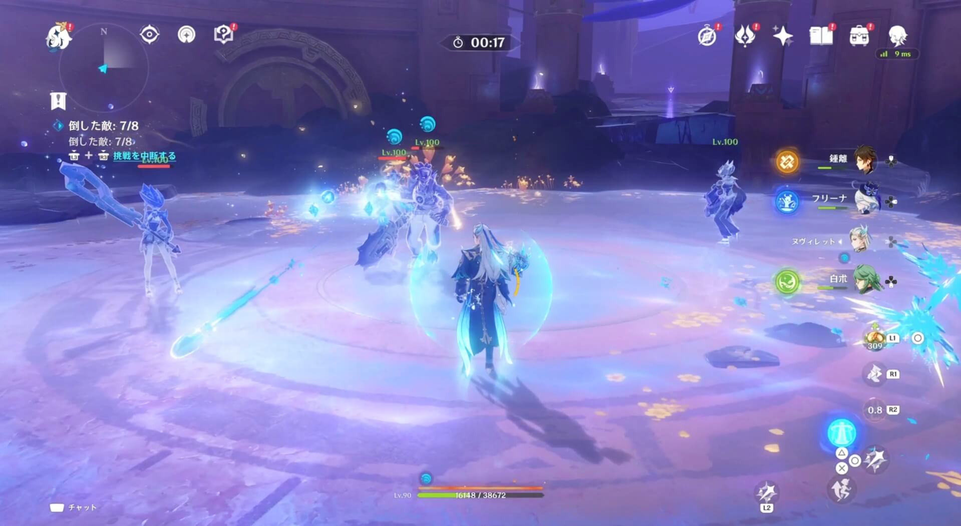 敵は8体以上出現する