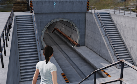 水工場の入り口