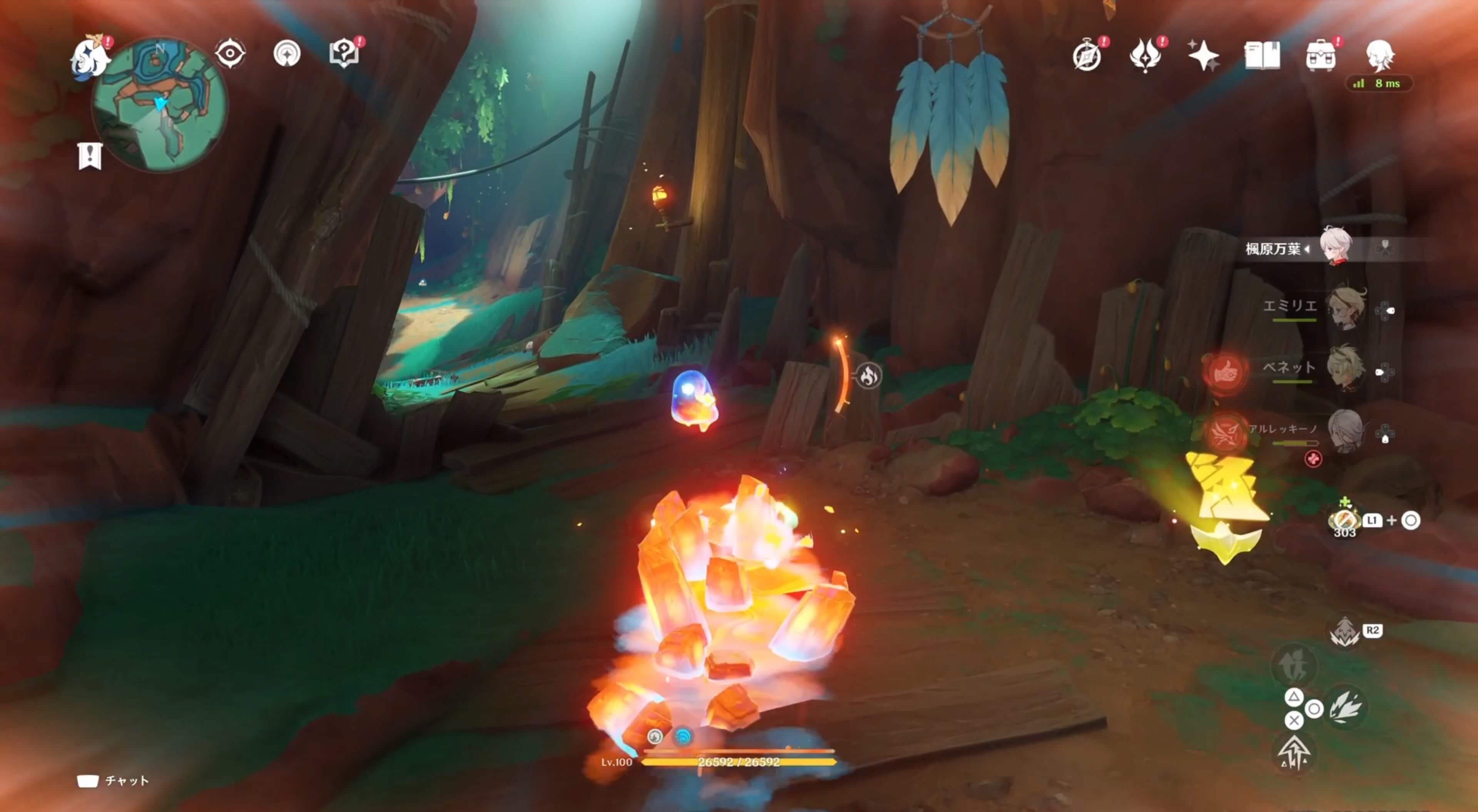 スピリット・ウォールの洞窟ギミック