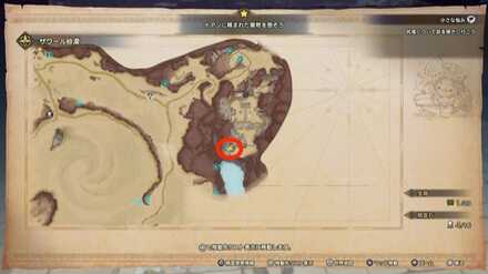 アボル・ブロッサマーの宝箱マップ画像