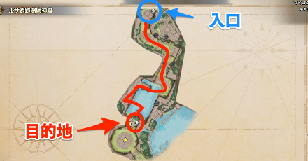 目標地点に向かう