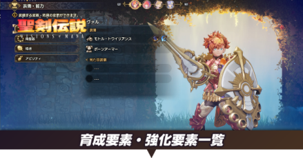 育成要素・強化要素一覧