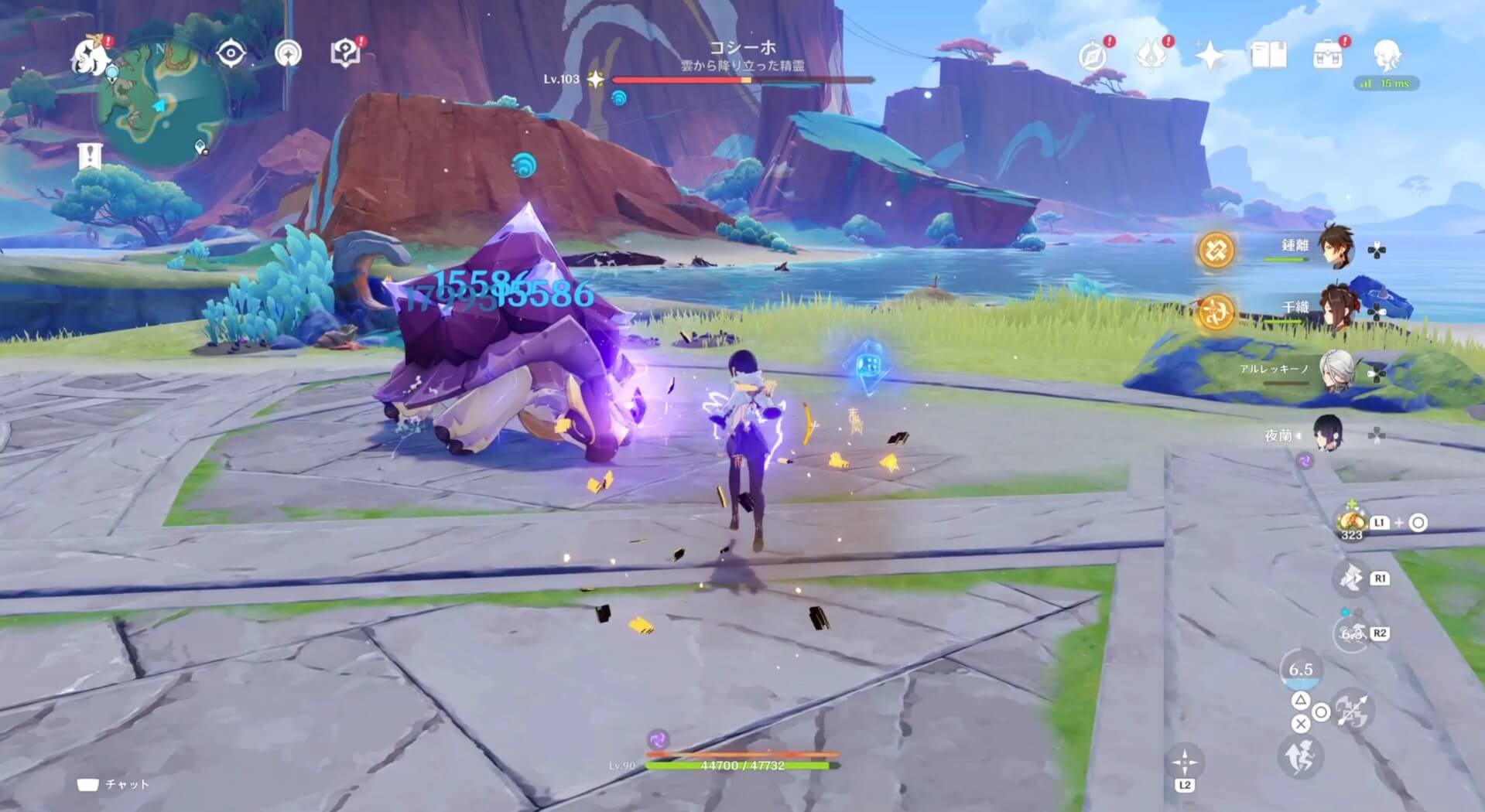 雷棘のバリアを破壊すれば一定時間ダウンが取れる