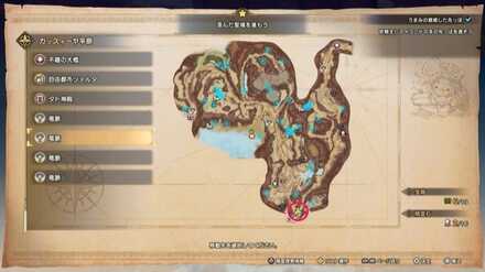 カッスィーヤ平原の竜脈マップ画像