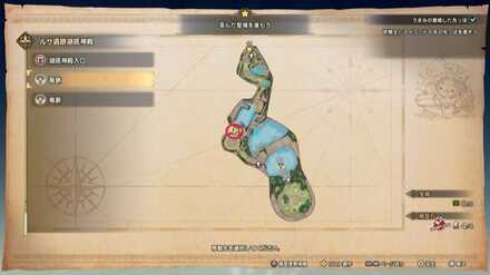 ルサ遺跡湖底神殿の竜脈マップ画像