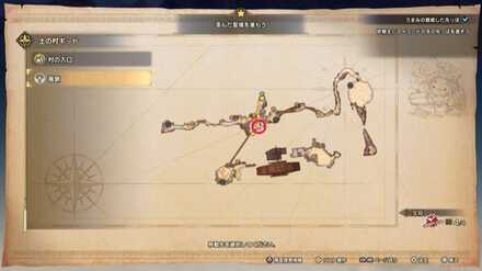 土の村ギッドの竜脈マップ画像