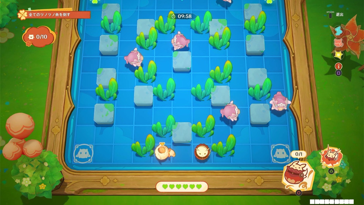 爆発範囲は1マスの十字型と把握しておく