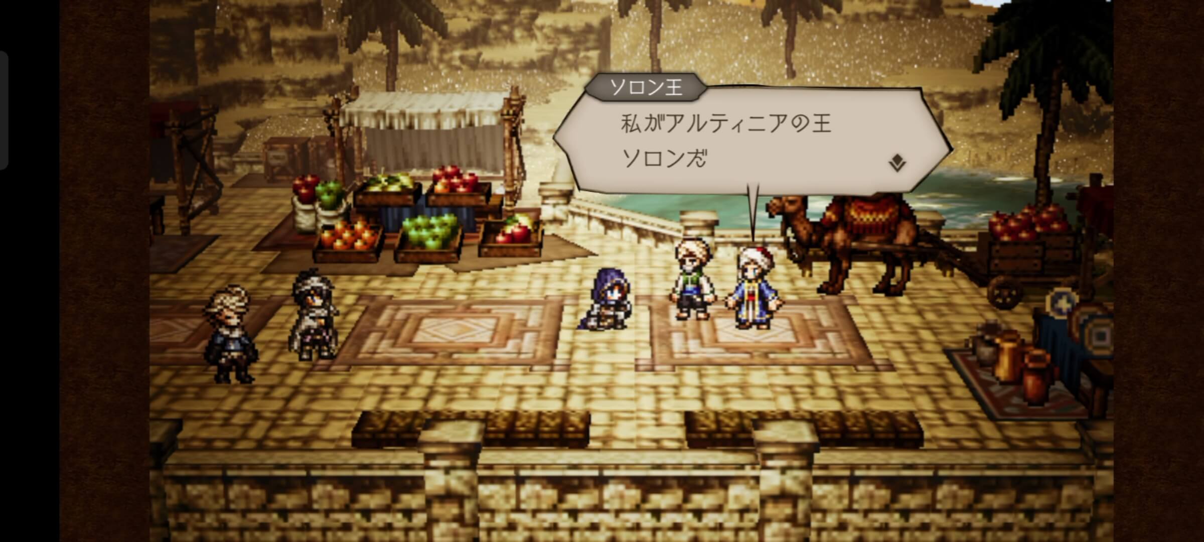 ソロン王と会話する