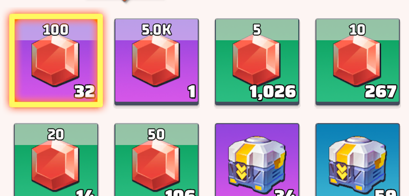 入手したアイテムを選択