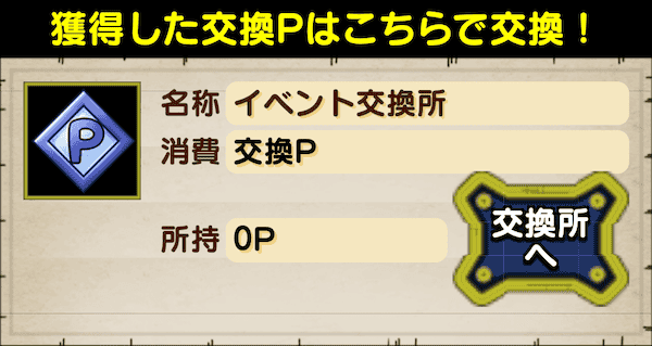 交換Pで好きなアイテムと交換