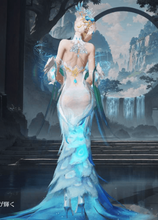 雲上の孔雀画像