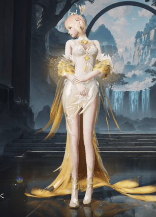 金羽の孔雀画像