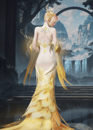 金羽の孔雀画像