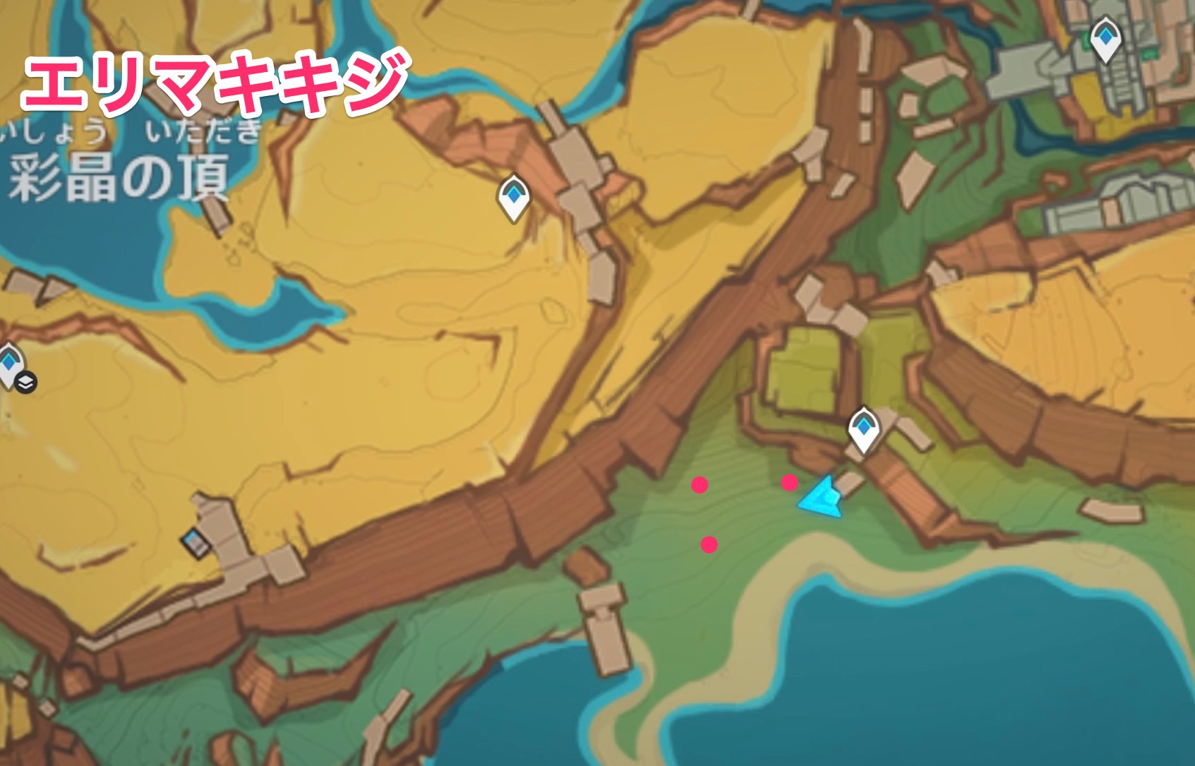 エリマキキジのマップ画像