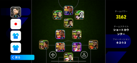 4-3-3(擬似3CF)のフォーメーション画像
