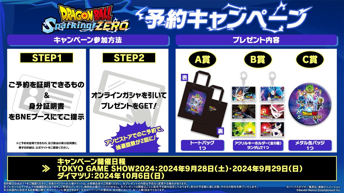 「ドラゴンボール Sparking! ZERO」予約キャンペーン