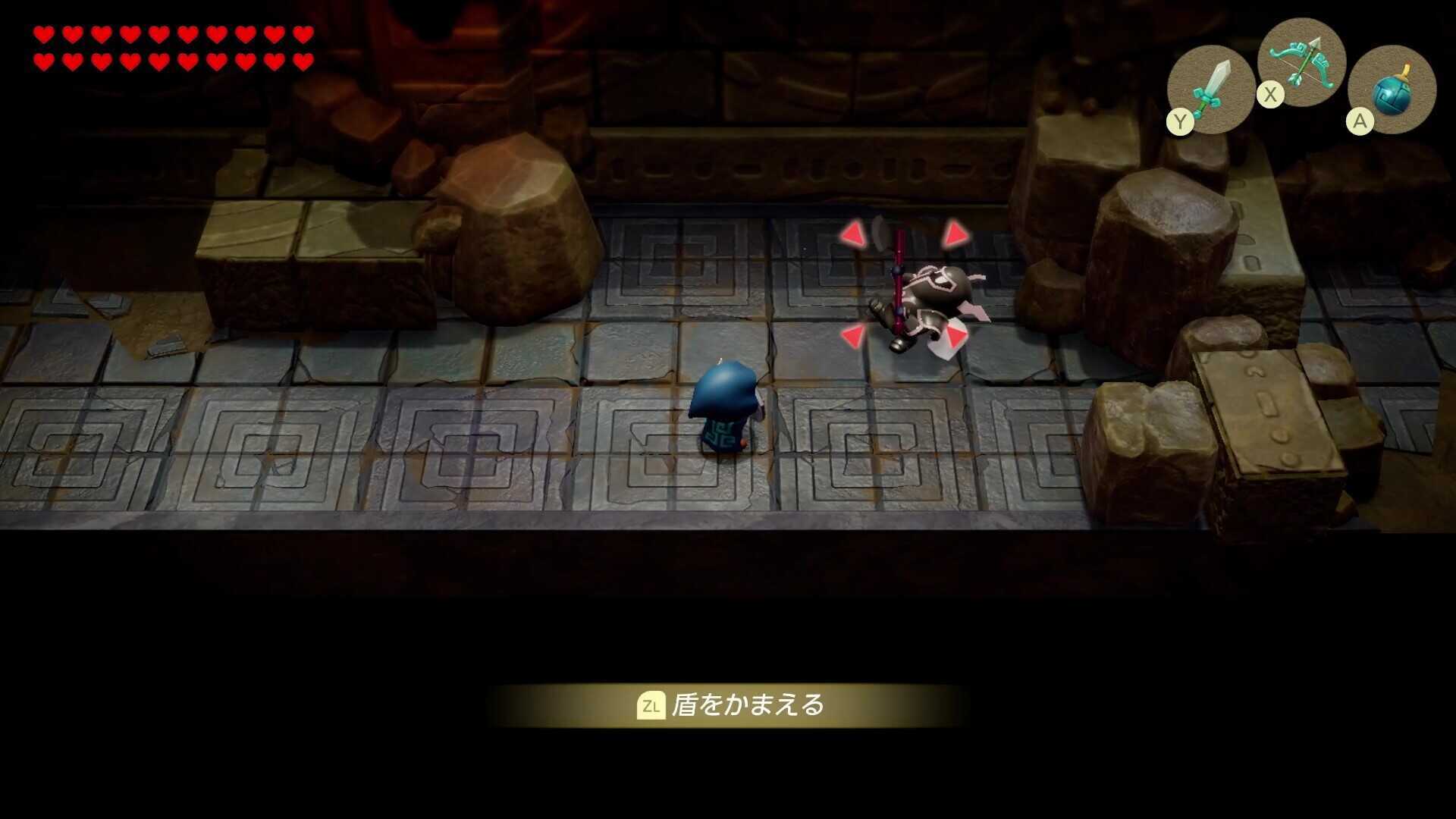 剣士を操作している画像