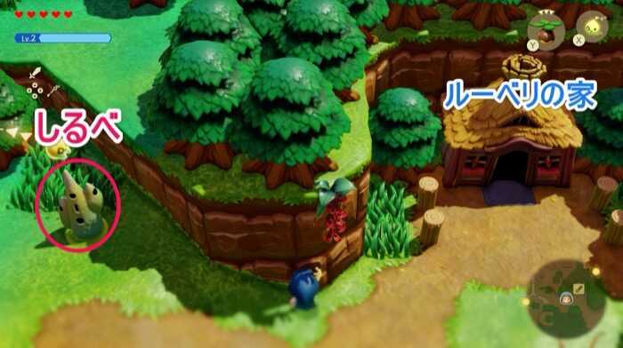 ルーベリの家近くのしるべ