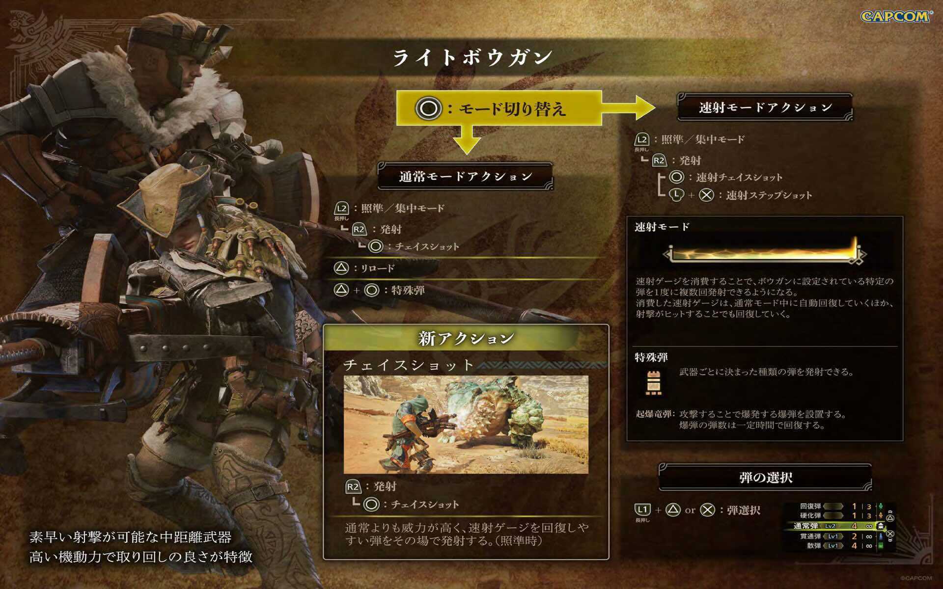 ライトボウガンの操作方法