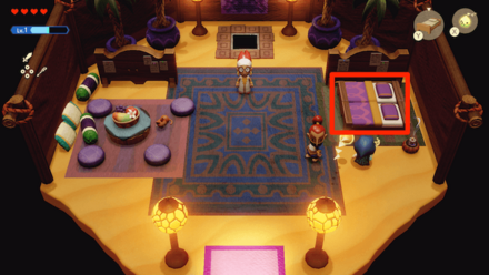 ふかふかベッドの場所