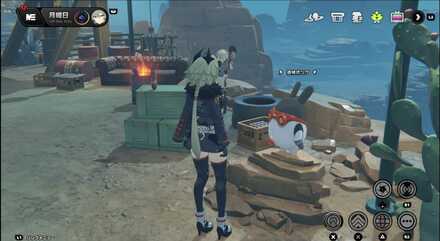 崖にいる追悼ボンプと話す