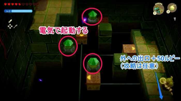 電気で起動してダンジョンマップ入手